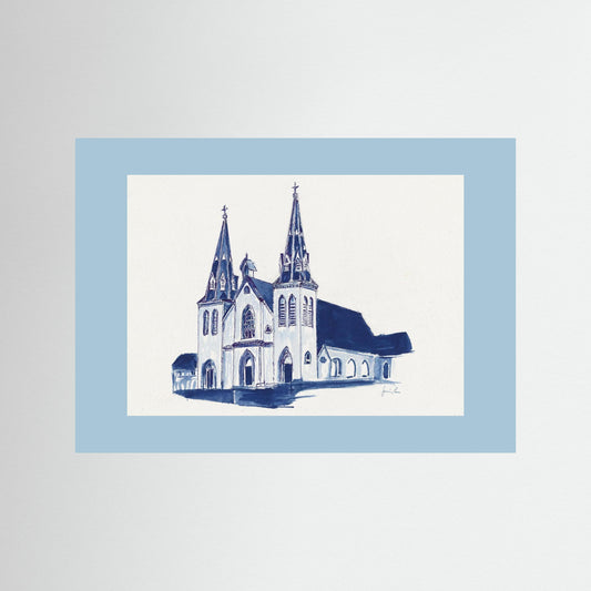 Villanova University, St. Thomas of Villanova Church, archival print