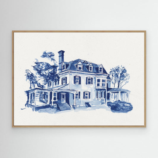 Gallagher Hall, canvas print - Villanova University wall art