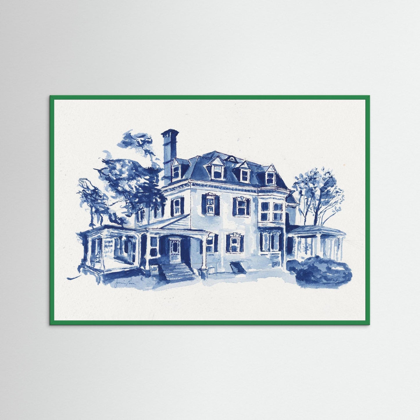 Gallagher Hall, archival print - Villanova University wall art