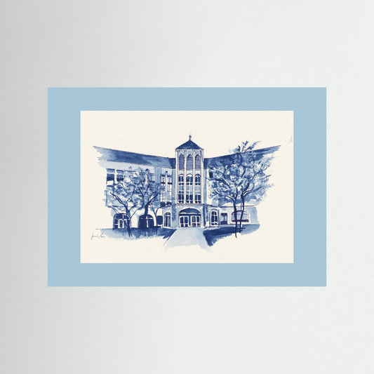 Driscoll Hall, art print - Villanova University wall art