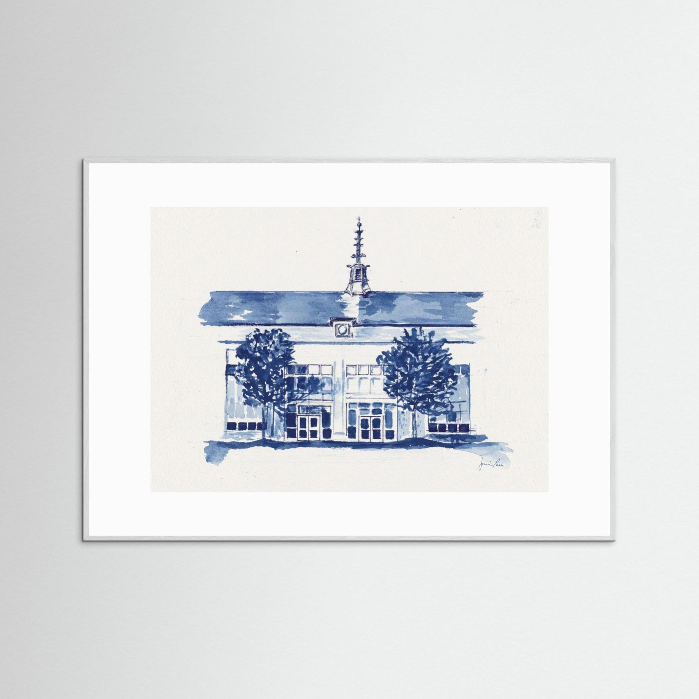 Dougherty Hall, archival print - Villanova University wall art