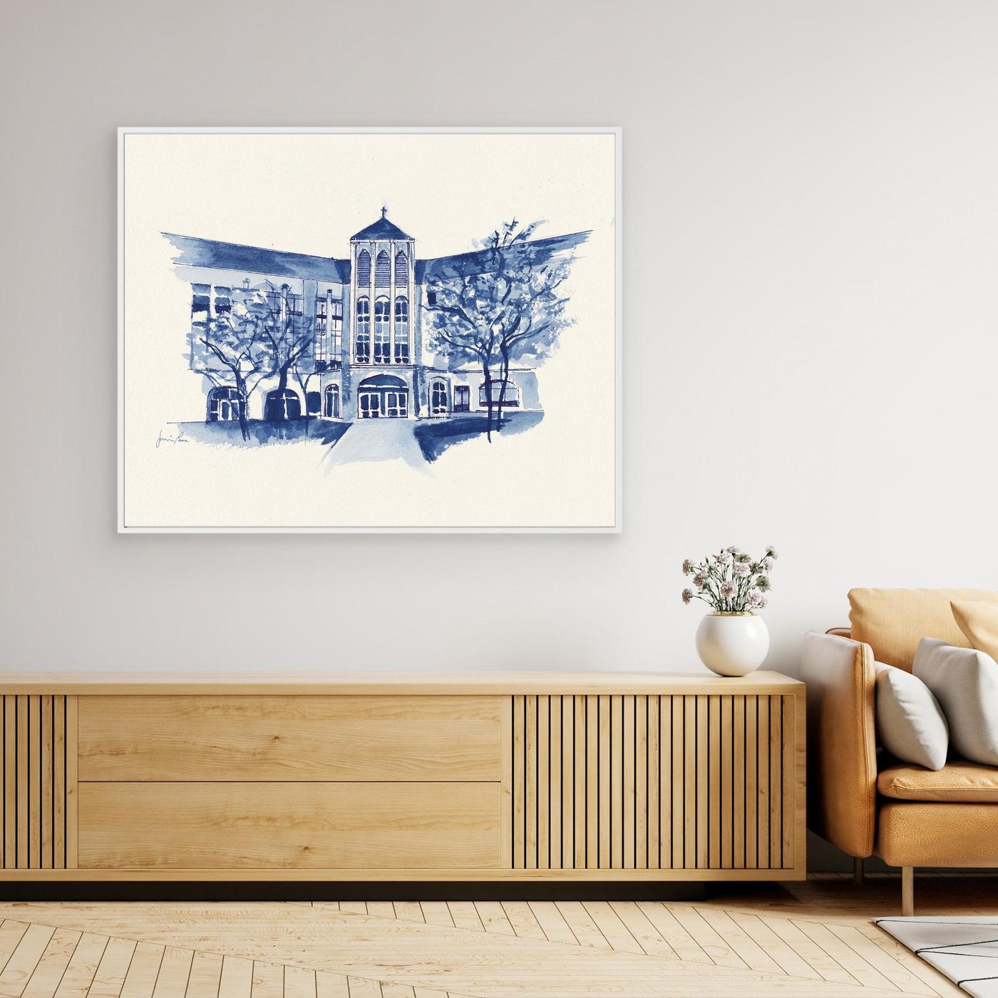 Driscoll Hall, canvas print - Villanova University wall art