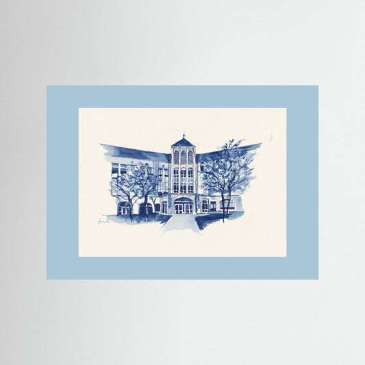Villanova University, Driscoll Hall, College of Nursing, archival print