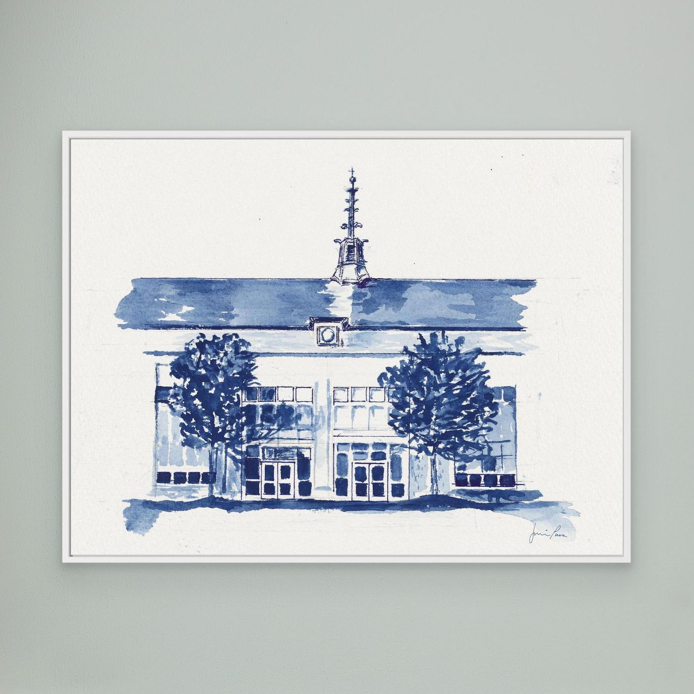Dougherty Hall, canvas print - Villanova University wall art