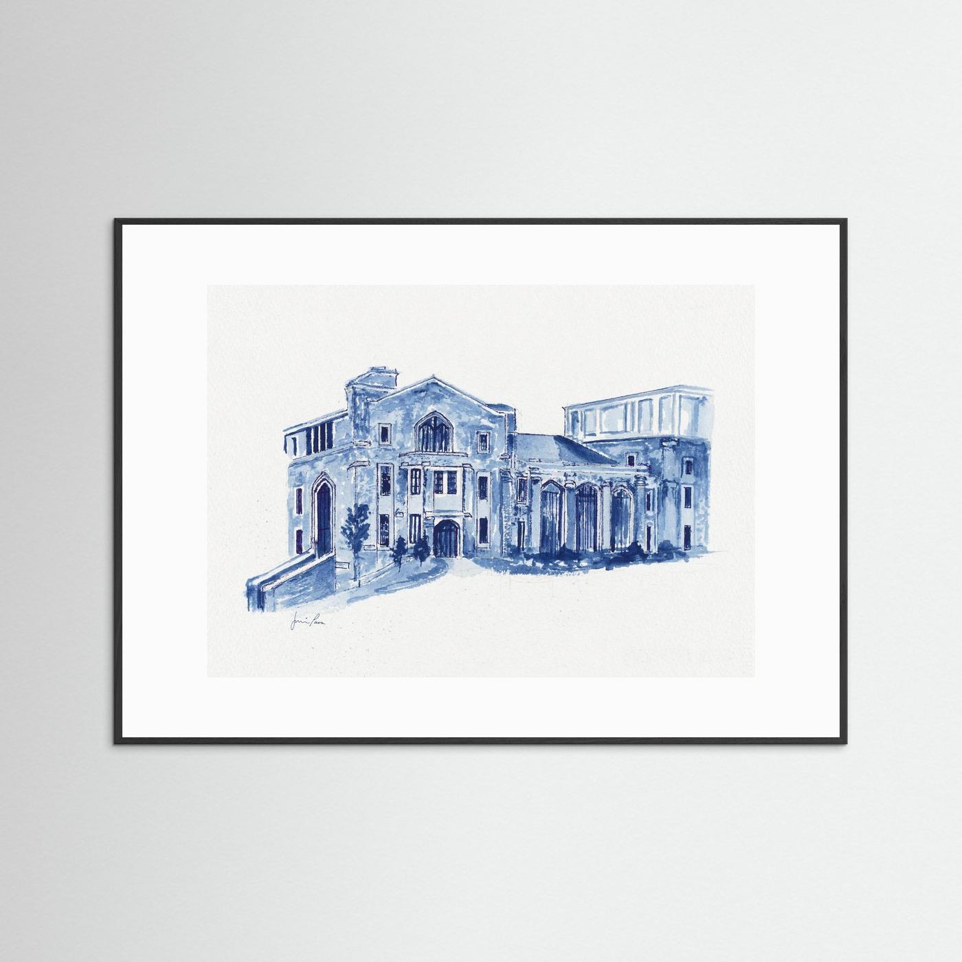 Drosdick Hall, art print - Villanova University wall art