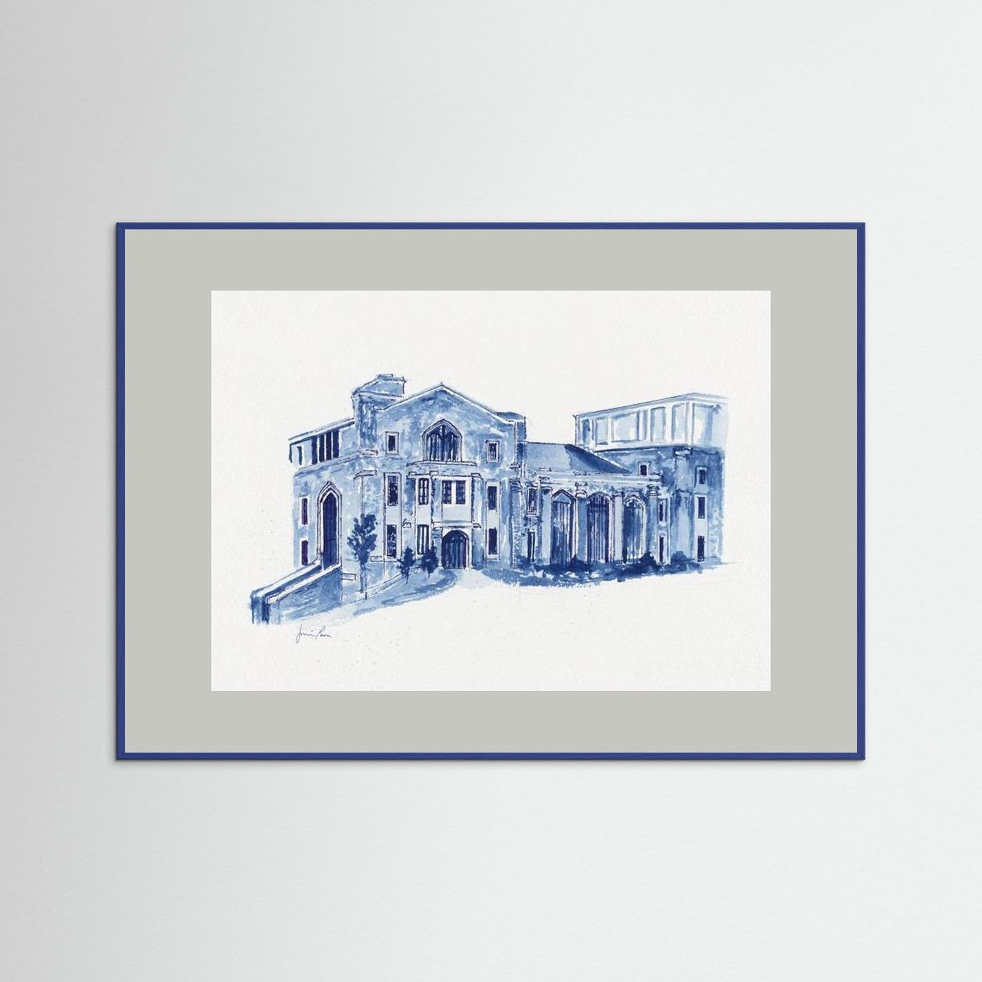 Drosdick Hall, art print - Villanova University wall art