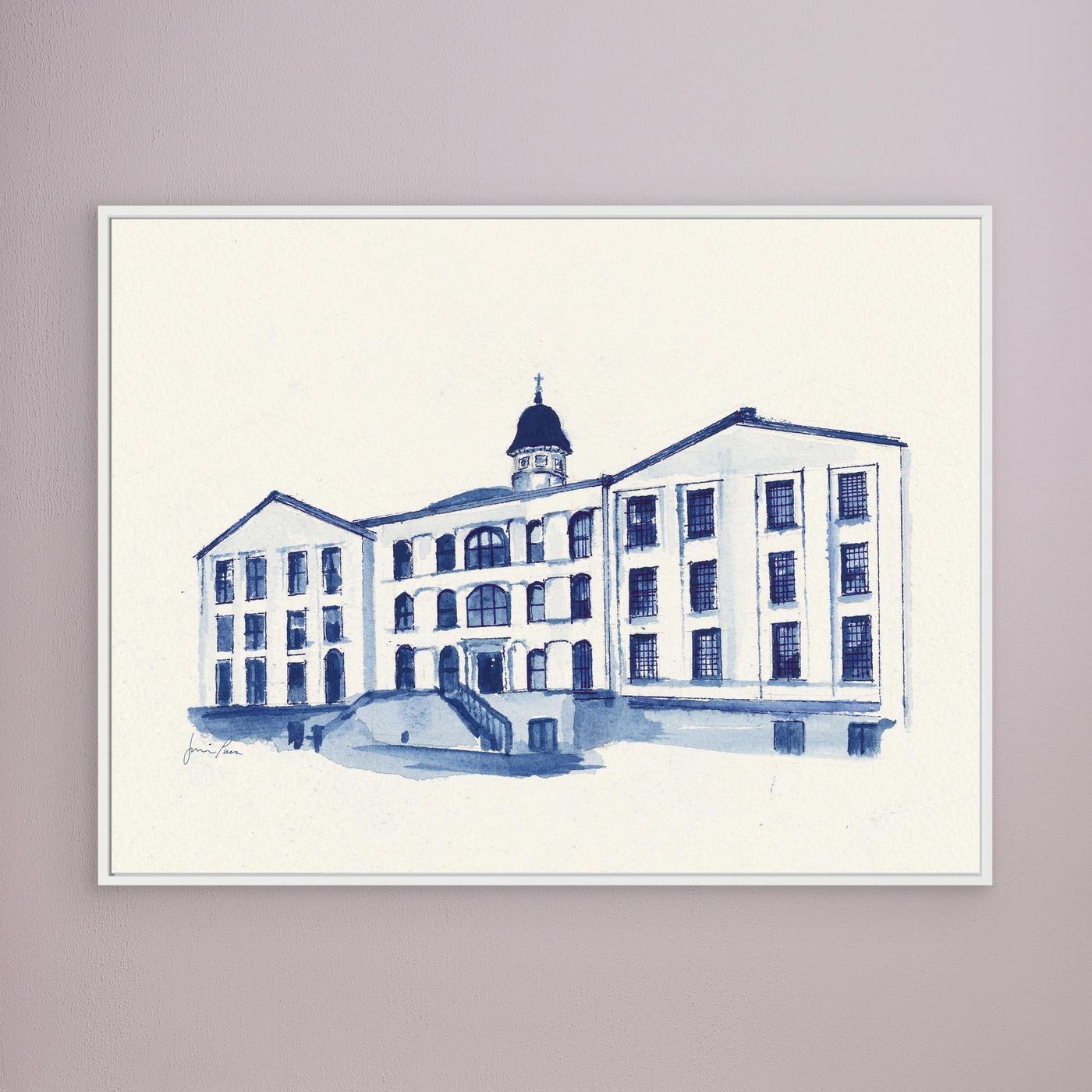  Alumni Hall, canvas print - Villanova University wall art