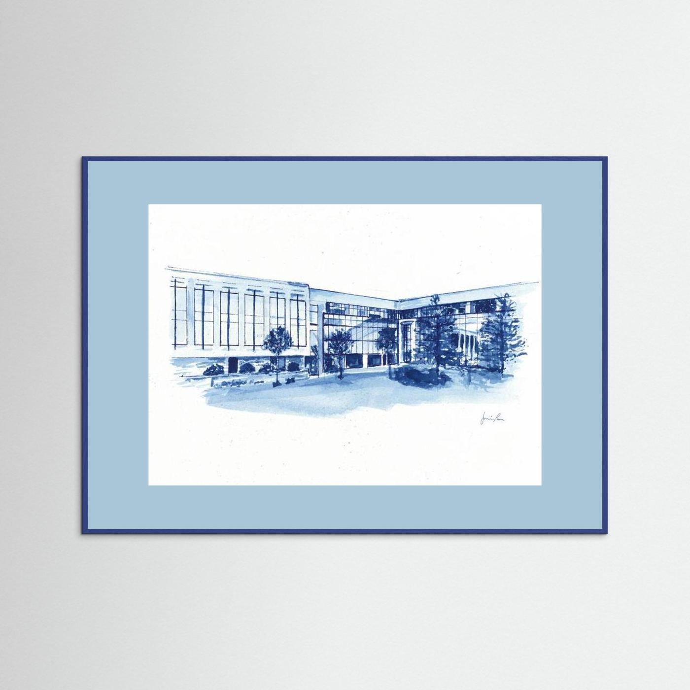 Widger School of Law, art print- Villanova University wall art