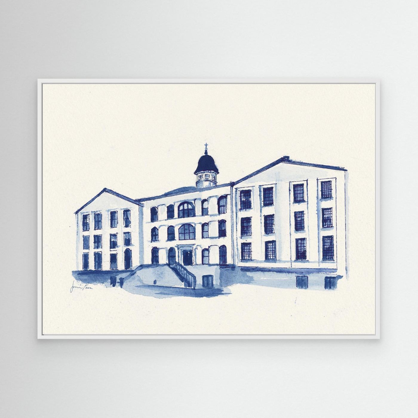  Alumni Hall, canvas print - Villanova University wall art