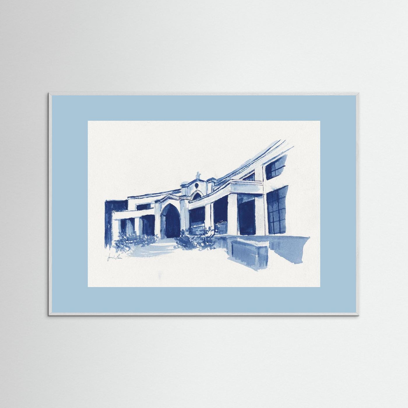 Bartley Hall,  art print - Villanova University wall art