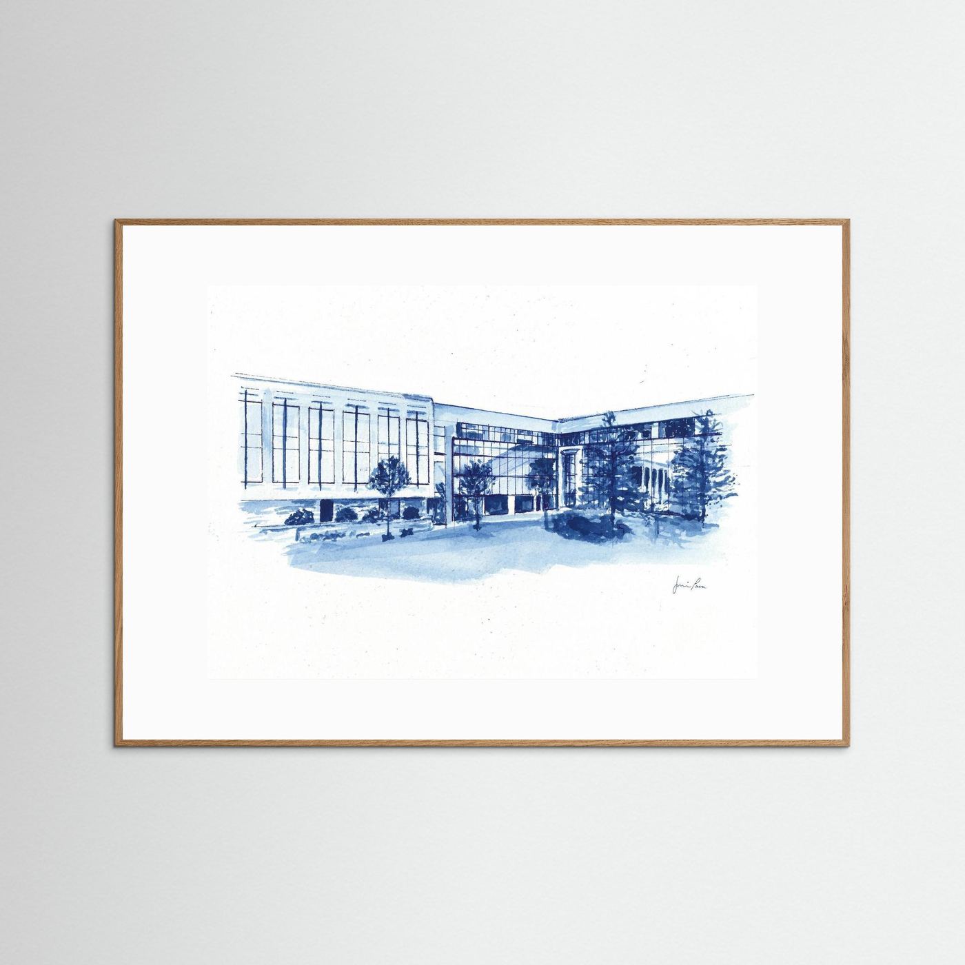 Widger School of Law, art print- Villanova University wall art