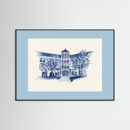 Villanova University, Driscoll Hall, College of Nursing, archival print