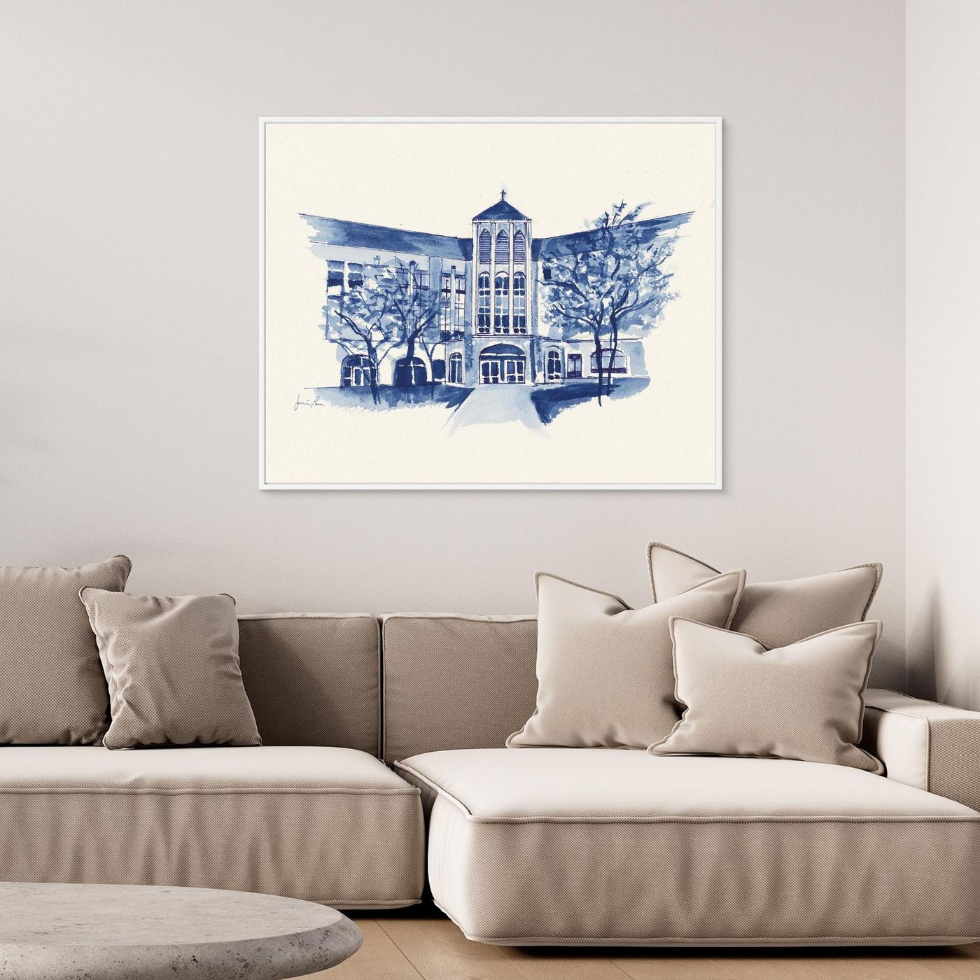 Driscoll Hall, canvas print - Villanova University wall art