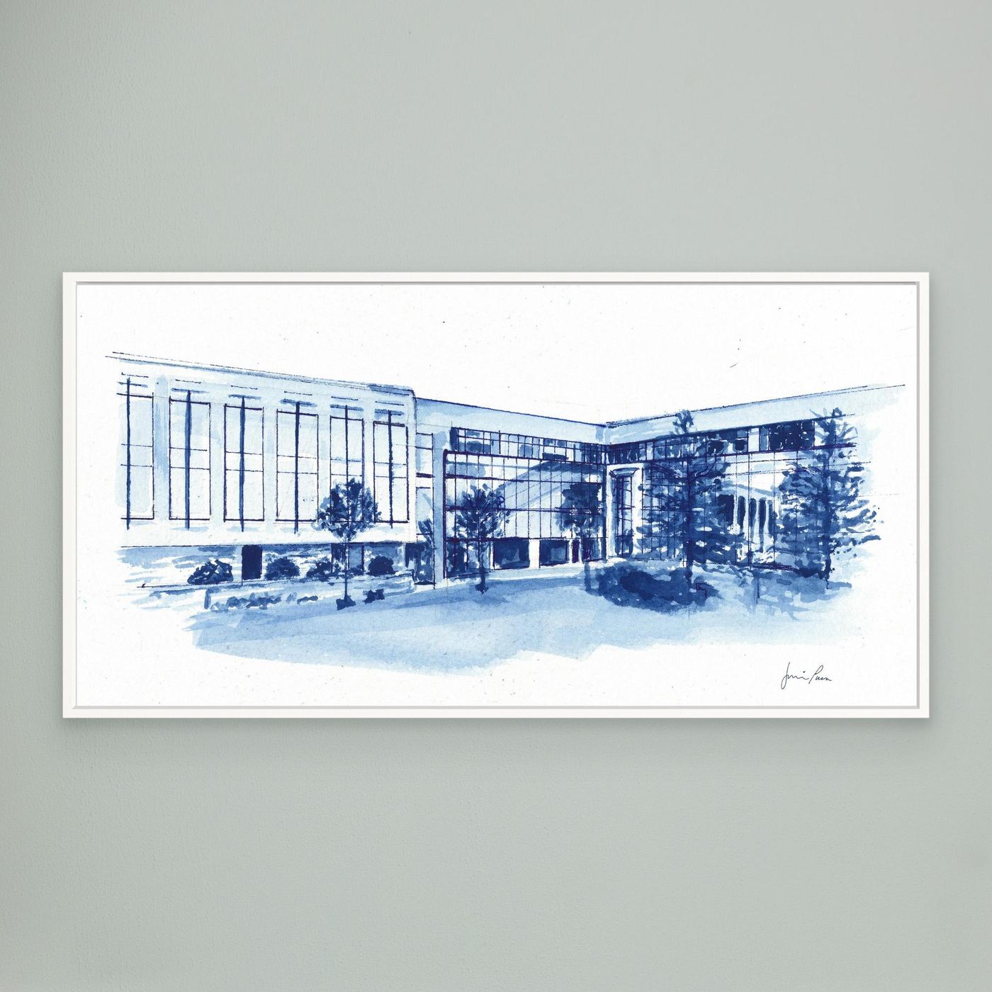 Widger School of Law, canvas print - Villanova University wall art
