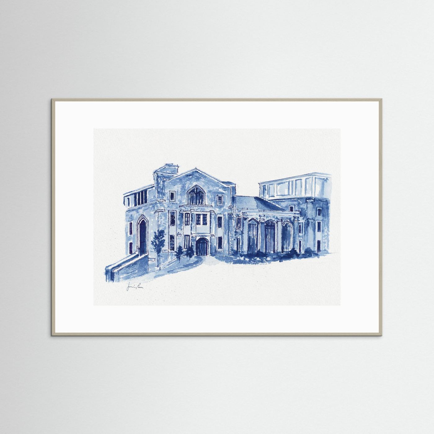 Drosdick Hall, art print - Villanova University wall art