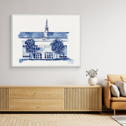 Dougherty Hall, canvas print - Villanova University wall art