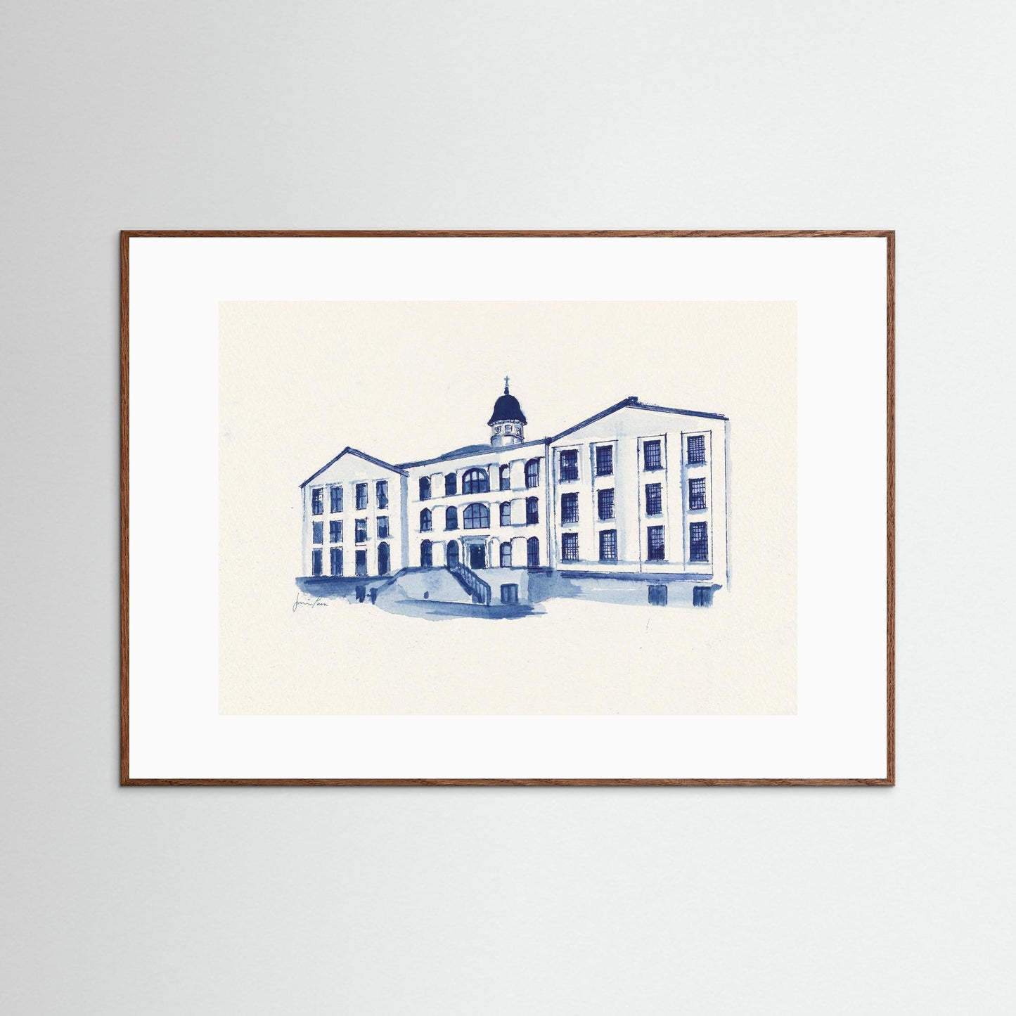 Villanova University, Alumni Hall, archival print