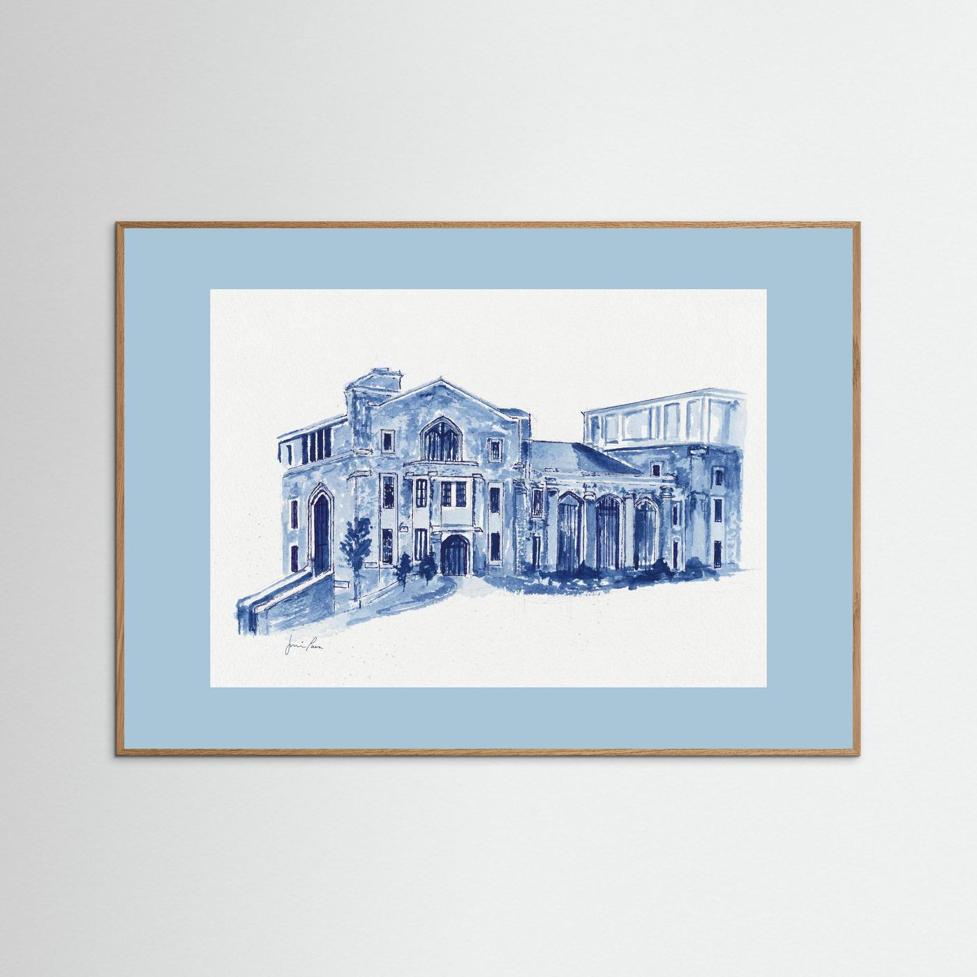 Drosdick Hall, art print - Villanova University wall art