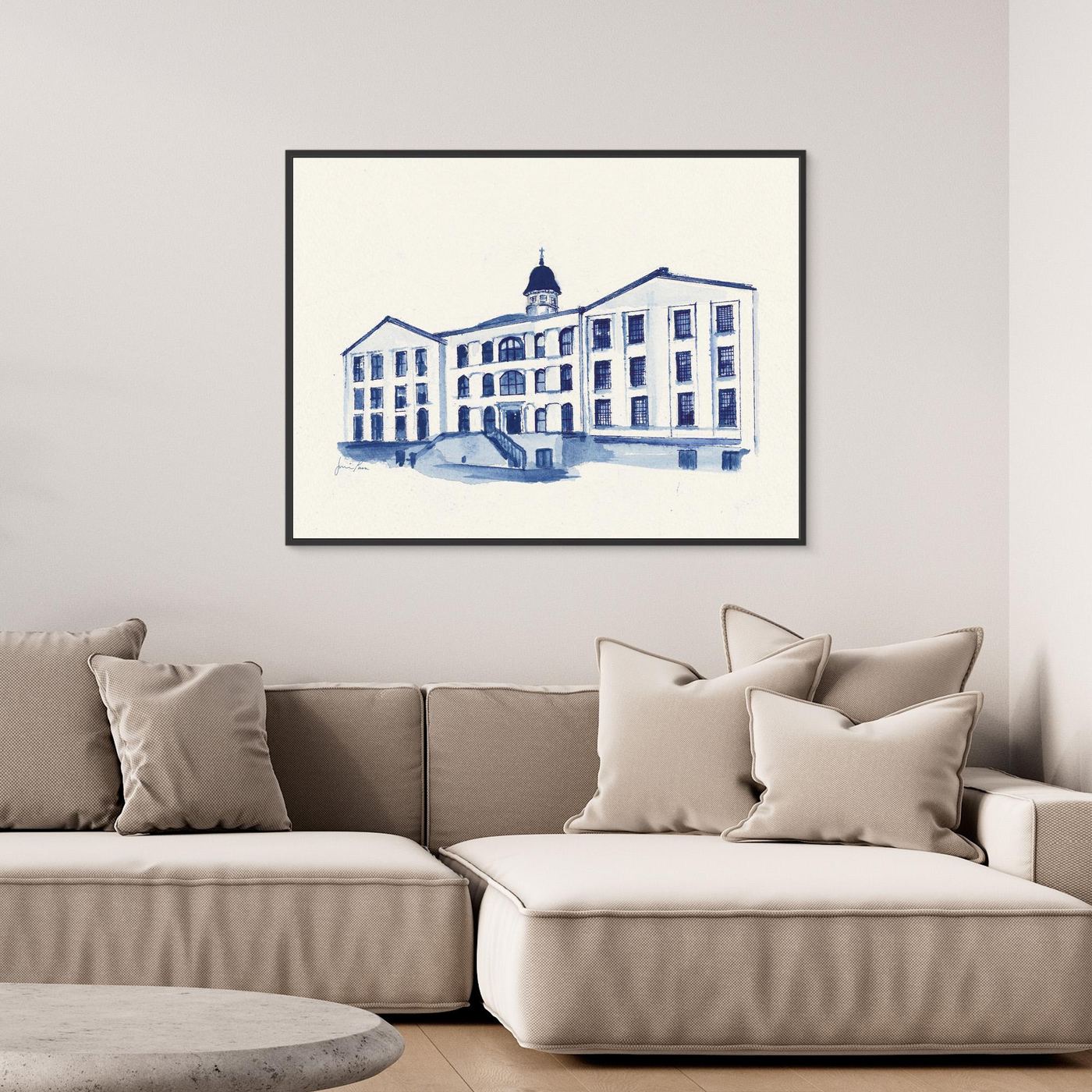 Alumni Hall, canvas print - Villanova University wall art