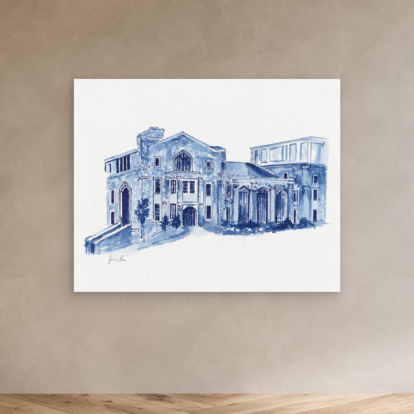 Drosdick Hall, canvas print - Villanova University wall art