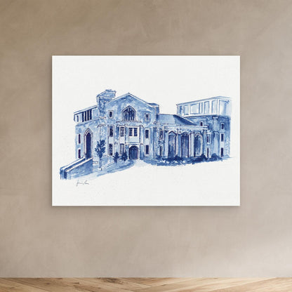 Drosdick Hall, canvas print - Villanova University wall art