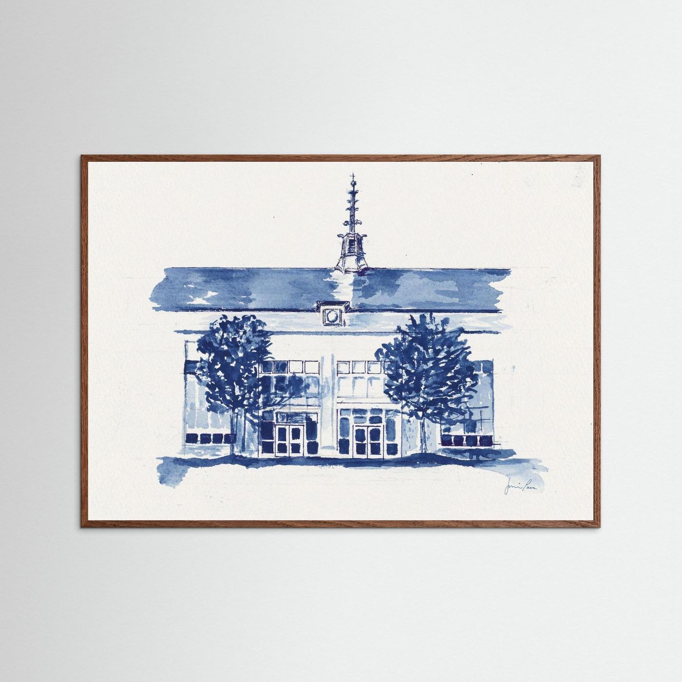 Dougherty Hall, archival print - Villanova University wall art