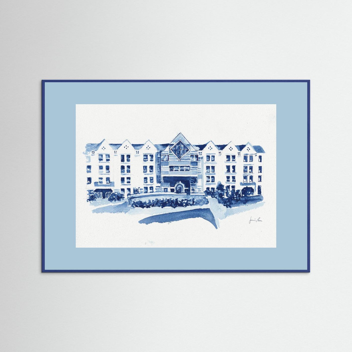 St. Augustine Center, archival art print - Villanova University wall art