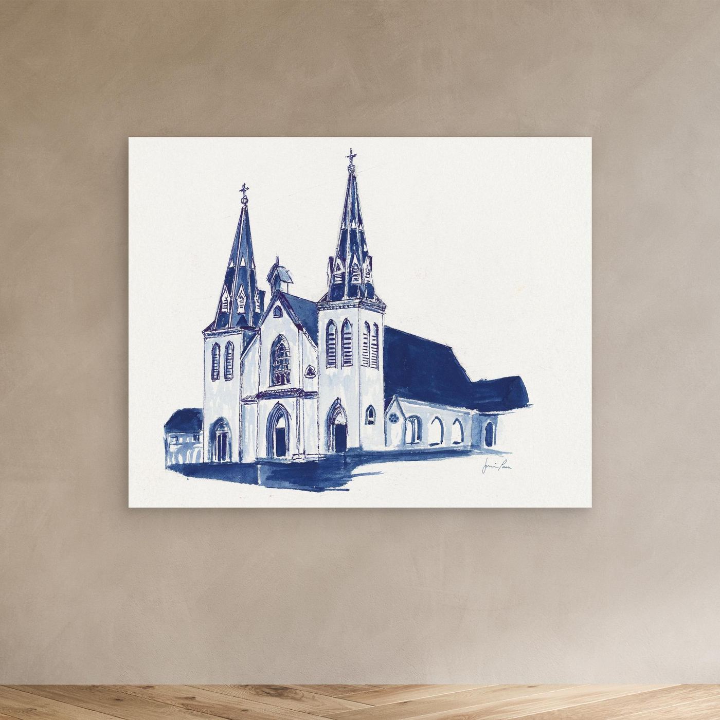 St. Thomas of Villanova Church, canvas print - Villanova University wall art