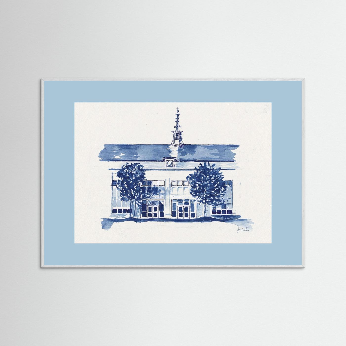Dougherty Hall, archival print - Villanova University wall art