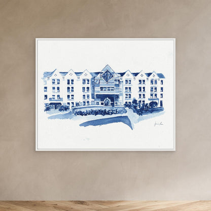 St. Augustine Center, canvas print - Villanova University wall art