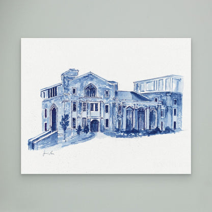 Drosdick Hall, canvas print - Villanova University wall art