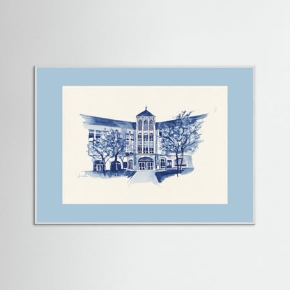Villanova University, Driscoll Hall, College of Nursing, archival print