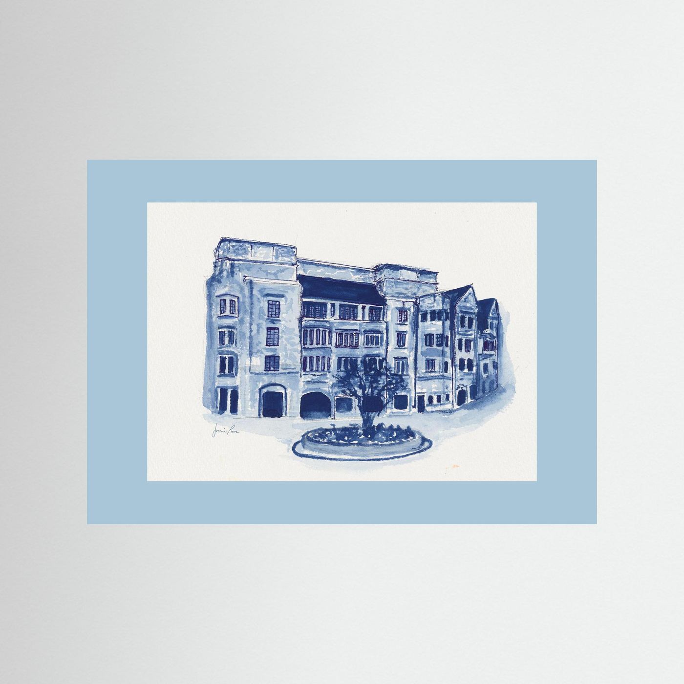 The Commons, art print - Villanova University wall art
