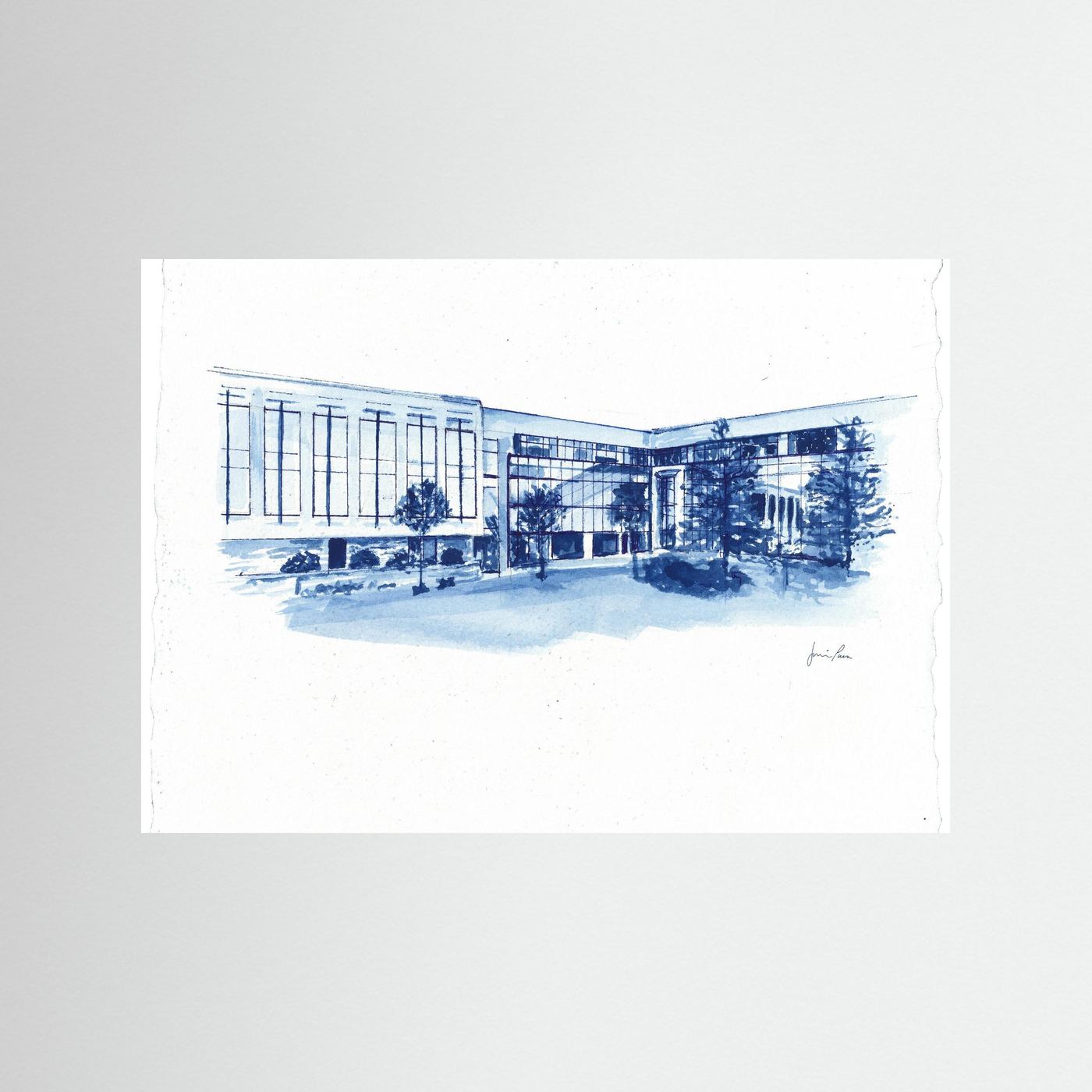 Widger School of Law, art print- Villanova University wall art