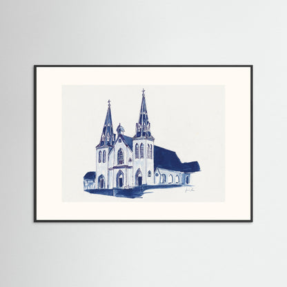 Villanova University, St. Thomas of Villanova Church, archival print