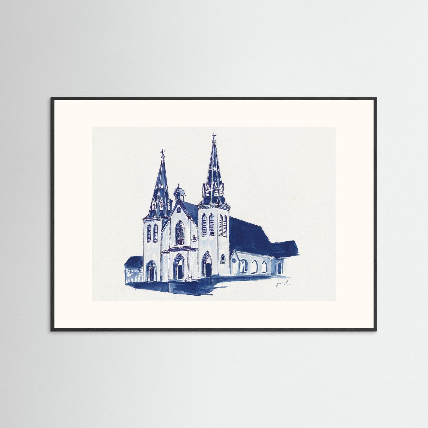 St. Thomas of Villanova Church, archival print - Villanova University wall art