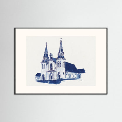 St. Thomas of Villanova Church, archival print - Villanova University wall art