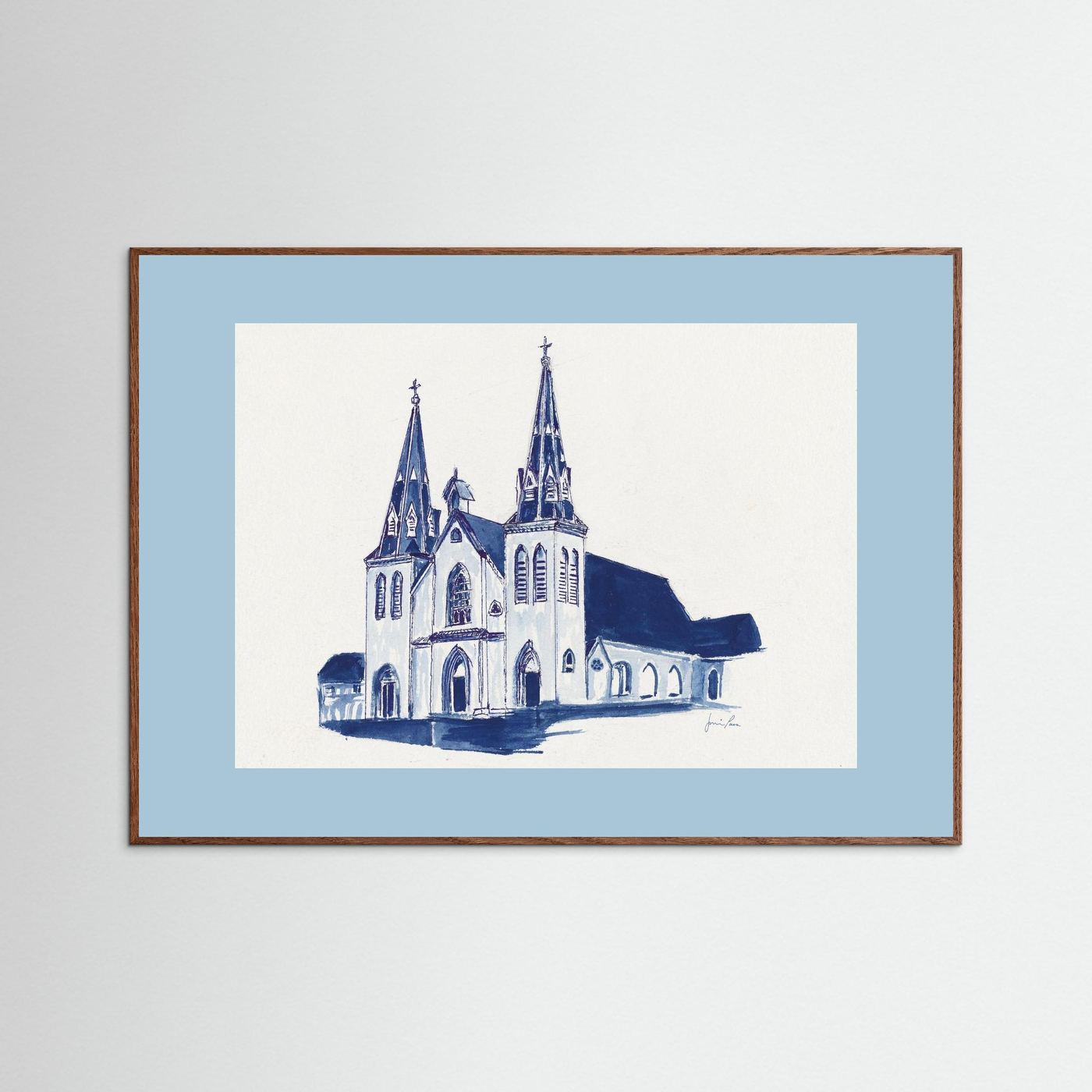 St. Thomas of Villanova Church, archival print - Villanova University wall art