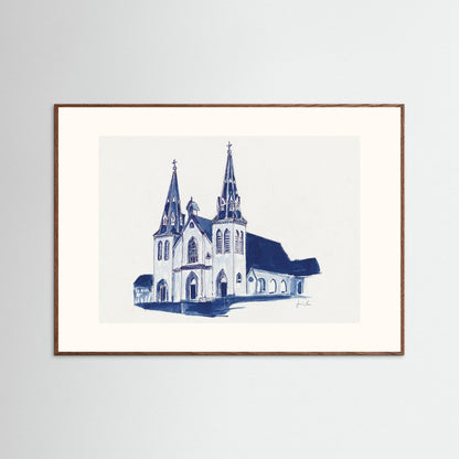 Villanova University, St. Thomas of Villanova Church, archival print