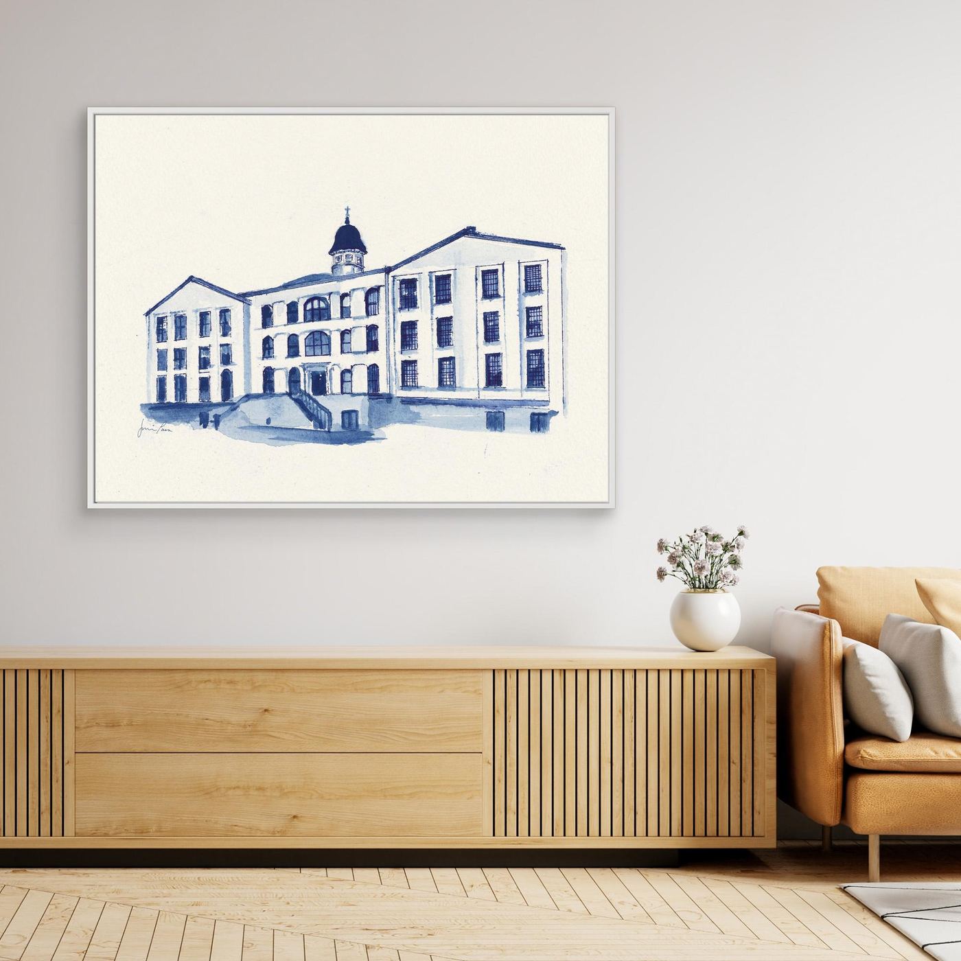  Alumni Hall, canvas print - Villanova University wall art