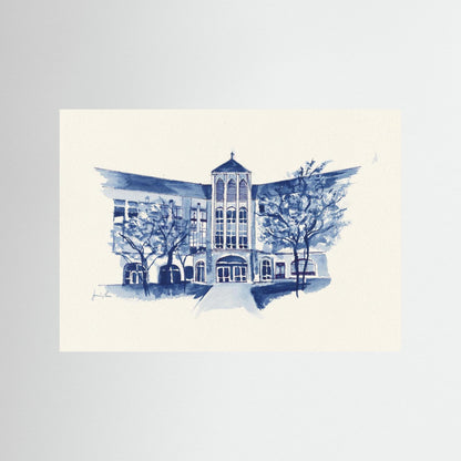 Villanova University, Driscoll Hall, College of Nursing, archival print