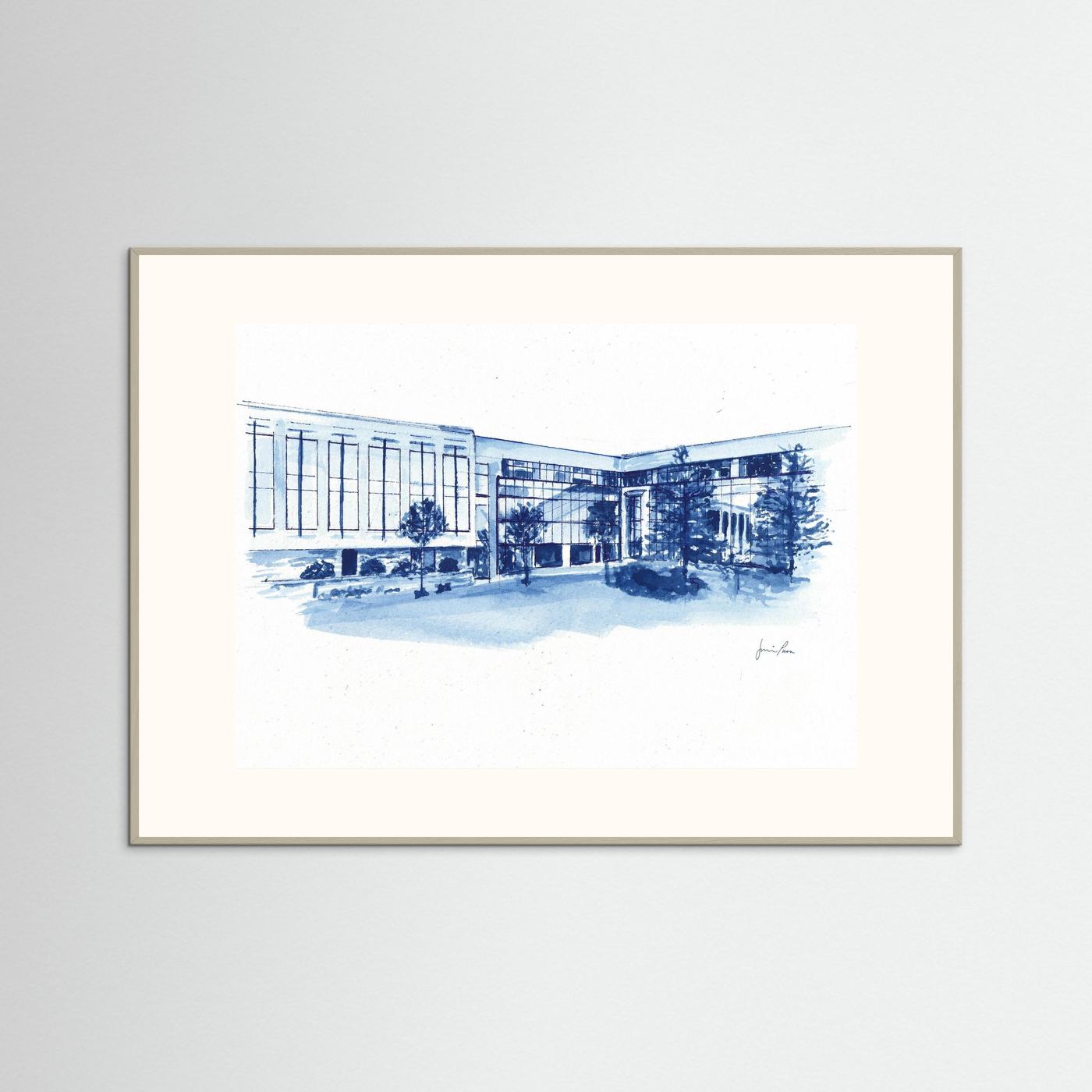 Widger School of Law, art print- Villanova University wall art