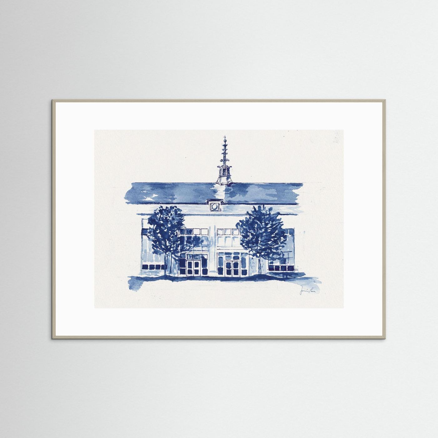 Dougherty Hall, archival print - Villanova University wall art