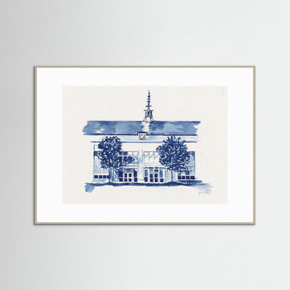 Dougherty Hall, archival print - Villanova University wall art