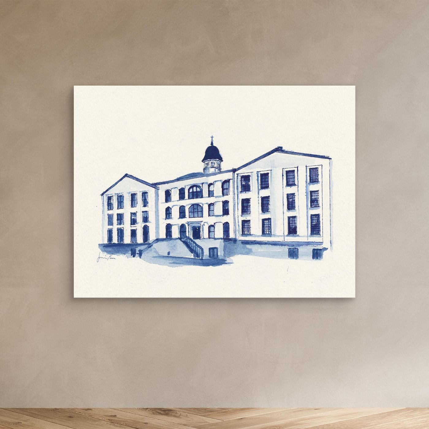  Alumni Hall, canvas print - Villanova University wall art