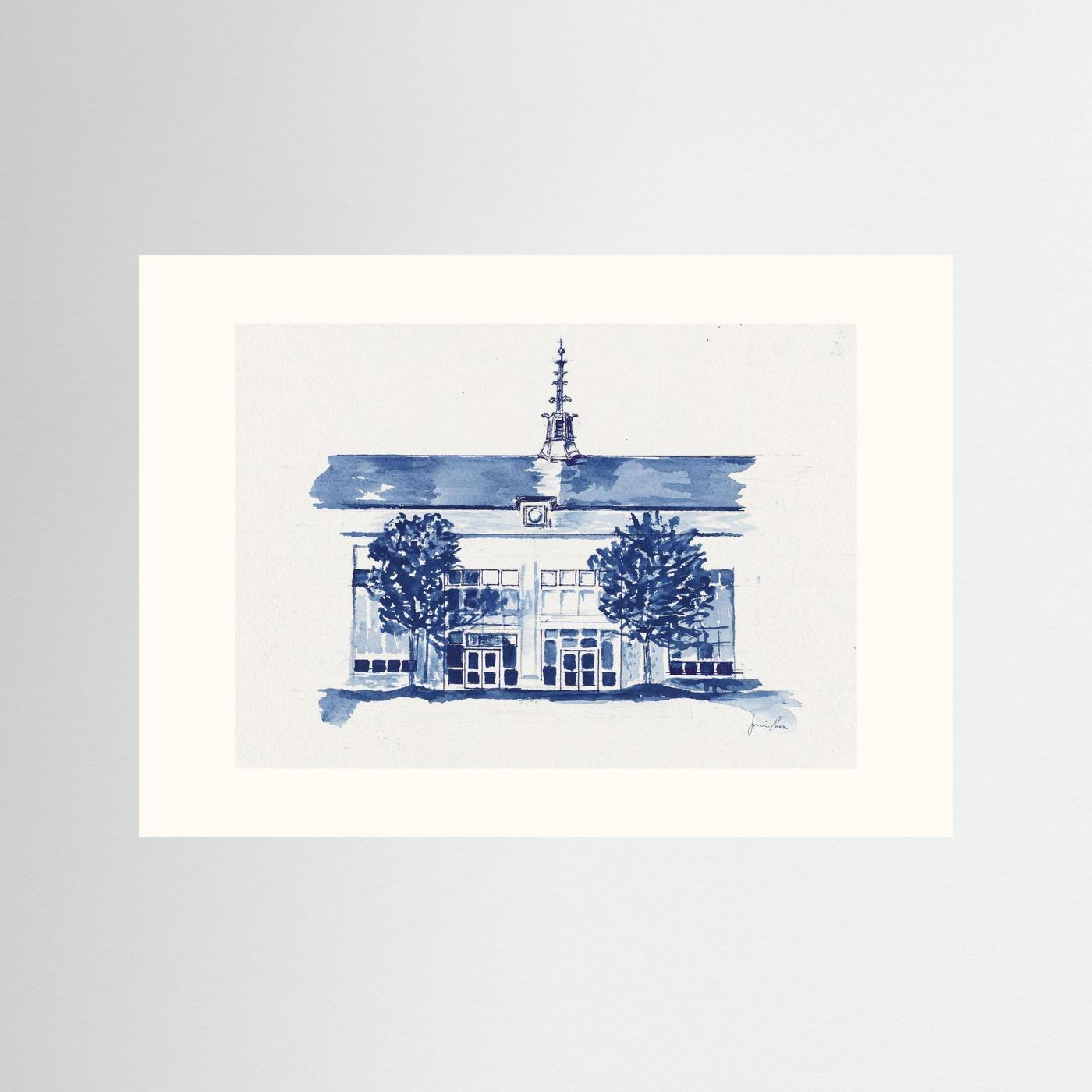 Dougherty Hall, archival print - Villanova University wall art
