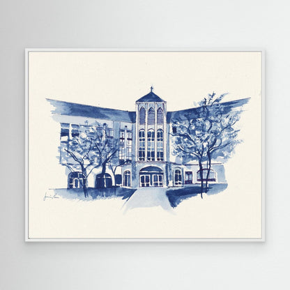 Driscoll Hall, canvas print - Villanova University wall art