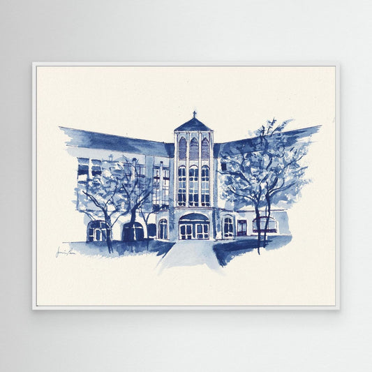 Driscoll Hall, canvas print - Villanova University wall art