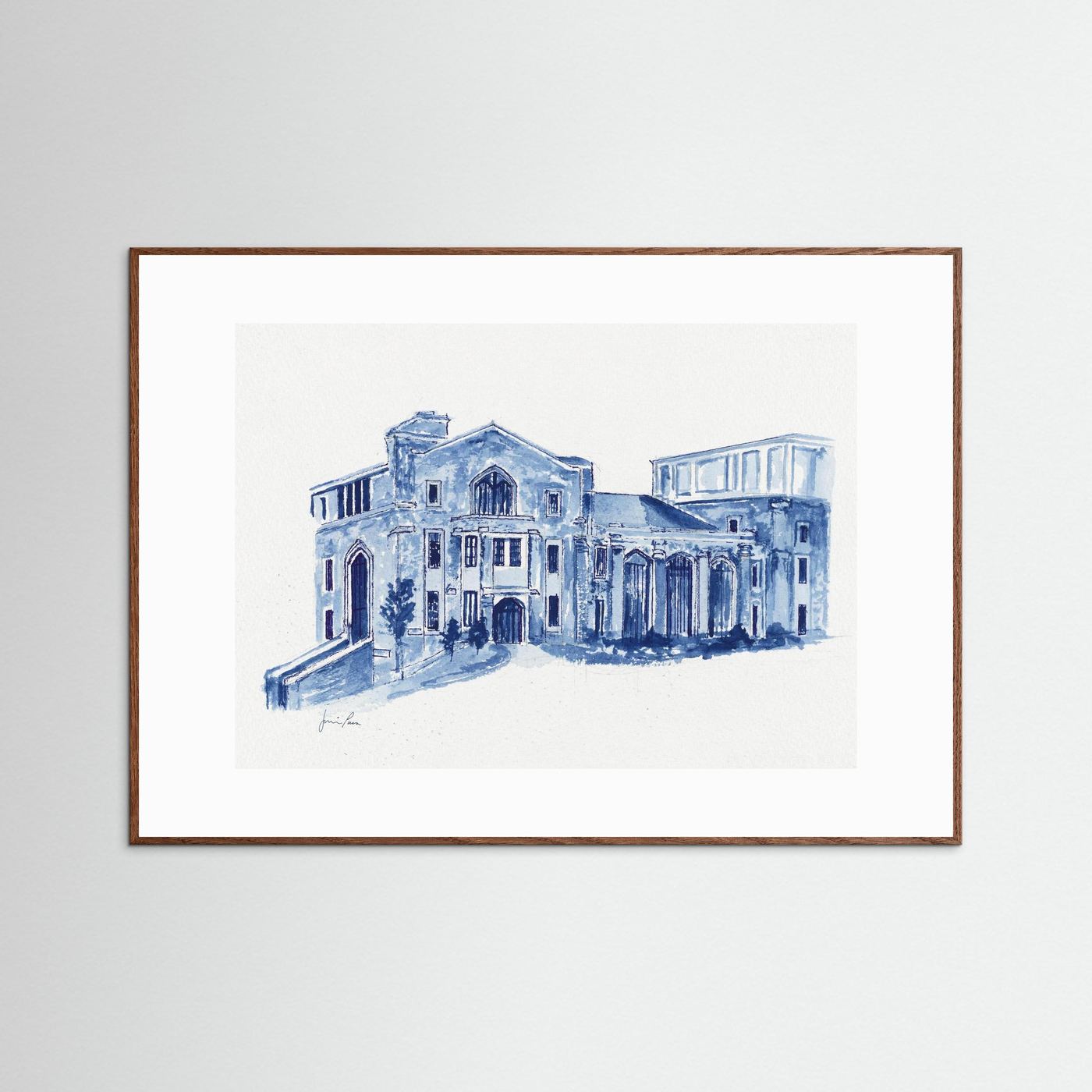 Drosdick Hall, art print - Villanova University wall art