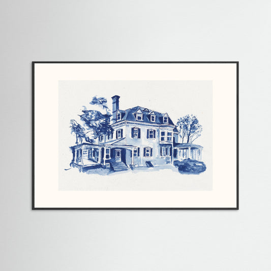 Gallagher Hall, archival print - Villanova University wall art